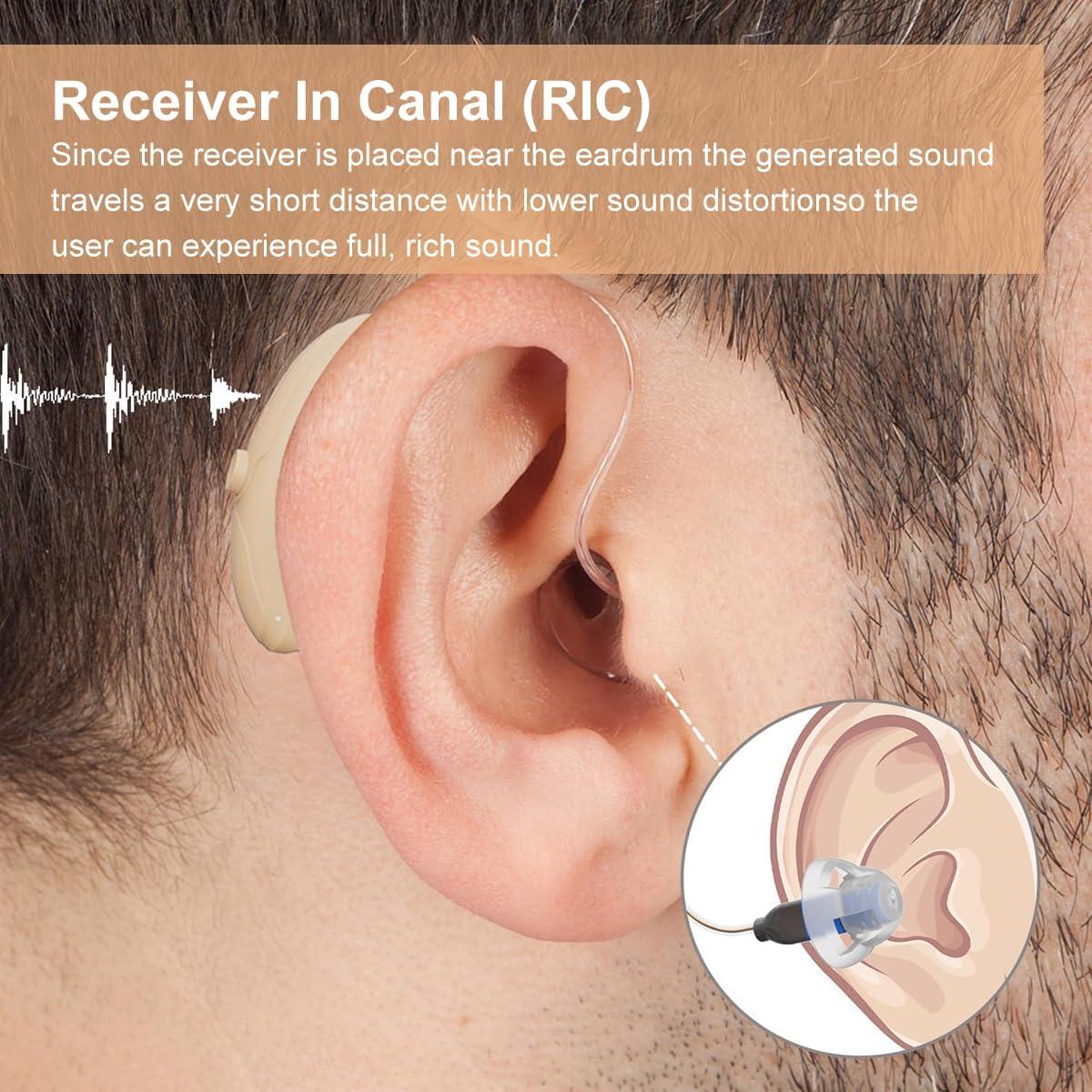 Vodeson VODESON Advanced Bluetooth Hearing Aids for Seniors - Rechargeable and Noise Cancelling, Smart App Control, Ideal for Mild to Moderate Hearing Loss, OTC Digital Devices with 3 Scene Modes
