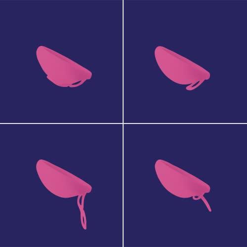 PopCup Pop Menstrual Disc | Reusable Period Disc | Medical-Grade Silicone | Tampon, Pad, and Cup Alternative | Capacity of 6 Super Tampons (Small, Pink)