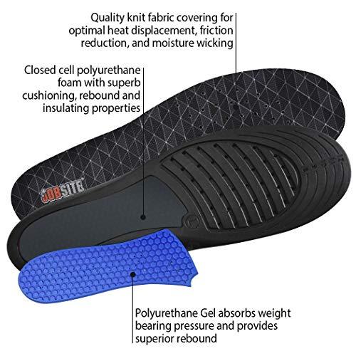 JOB SITE Jobsite Gel Work Insoles - Trim to Fit - US Mens 8-13