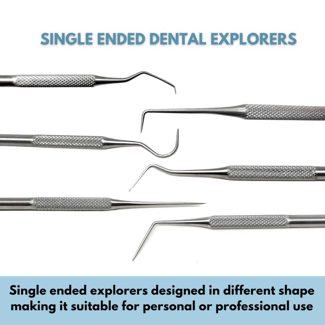 IMED SCIENTIFIC Professional Dental Tartar Scraper Tool Oral Picks to Remove Calculus from Teeth, Plaque Remover, Tooth Scraper for Oral Hygiene Care Made of Stainless Steel (17 Pcs Set)