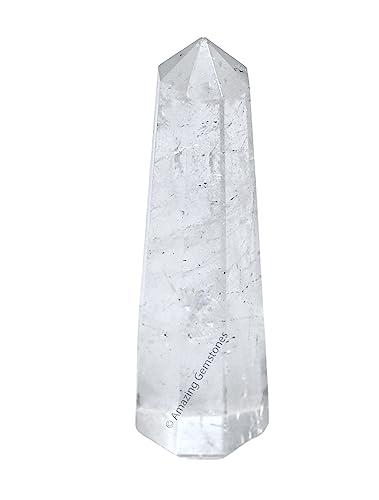 Amazing Gemstone Clear Quartz Crystal Towers ~ Natural Healing Crystal Point Obelisk for Reiki Healing and Crystal Grid (3\" to 4\" INCH)