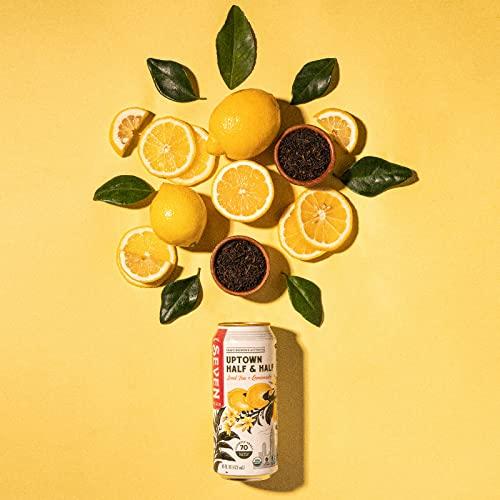 SevenTeas SevenTeas Uptown Half & Half Iced Tea and Lemonade, 16 OZ (Pack of 12 Cans), Organic Iced Tea
