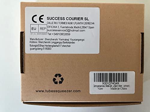 XYKEEY Toothpaste Squeezer, Metal Toothpaste Tube Squeezer Paint Tube Wringer for Artist, Hair Salon, Painter (Black)