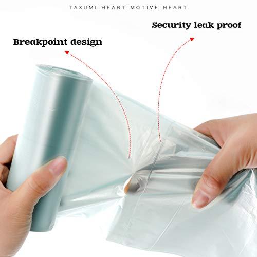 BuryXiang Substantial Individually Packed Trash Bags/Garbage Bags, 4 Gallon Trash Bags/Garbage Bags For Bathroom, Bedroom, Office, Car, Kitchen, Home (2 rolls/pack, Blue-4 Gallon)