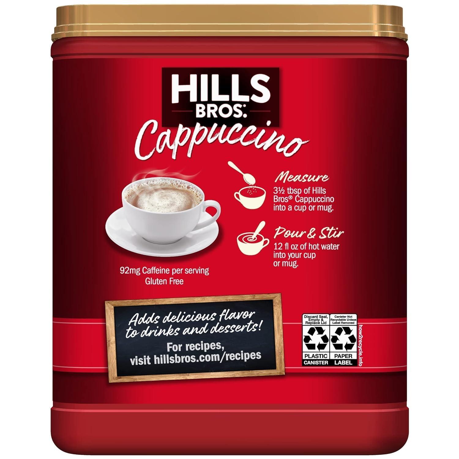 Hills Bros Hills Bros. Flavor Coffee (Classic Cappuccino, 14 Ounce (Pack of 8)