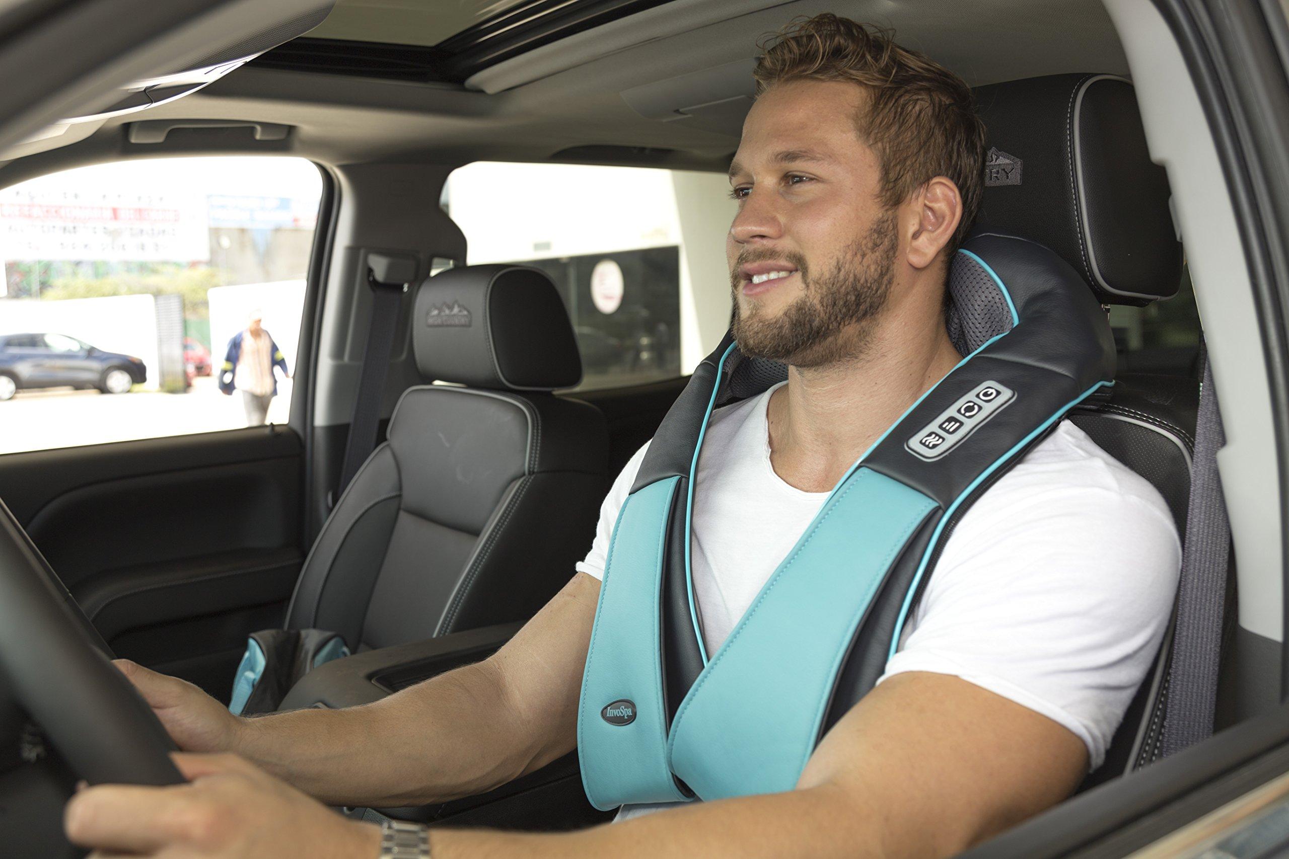 InvoSpa InvoSpa Shiatsu Neck and Back Massager with Heat - Deep Kneading Pillow for Massage - Electric Full Body Massager