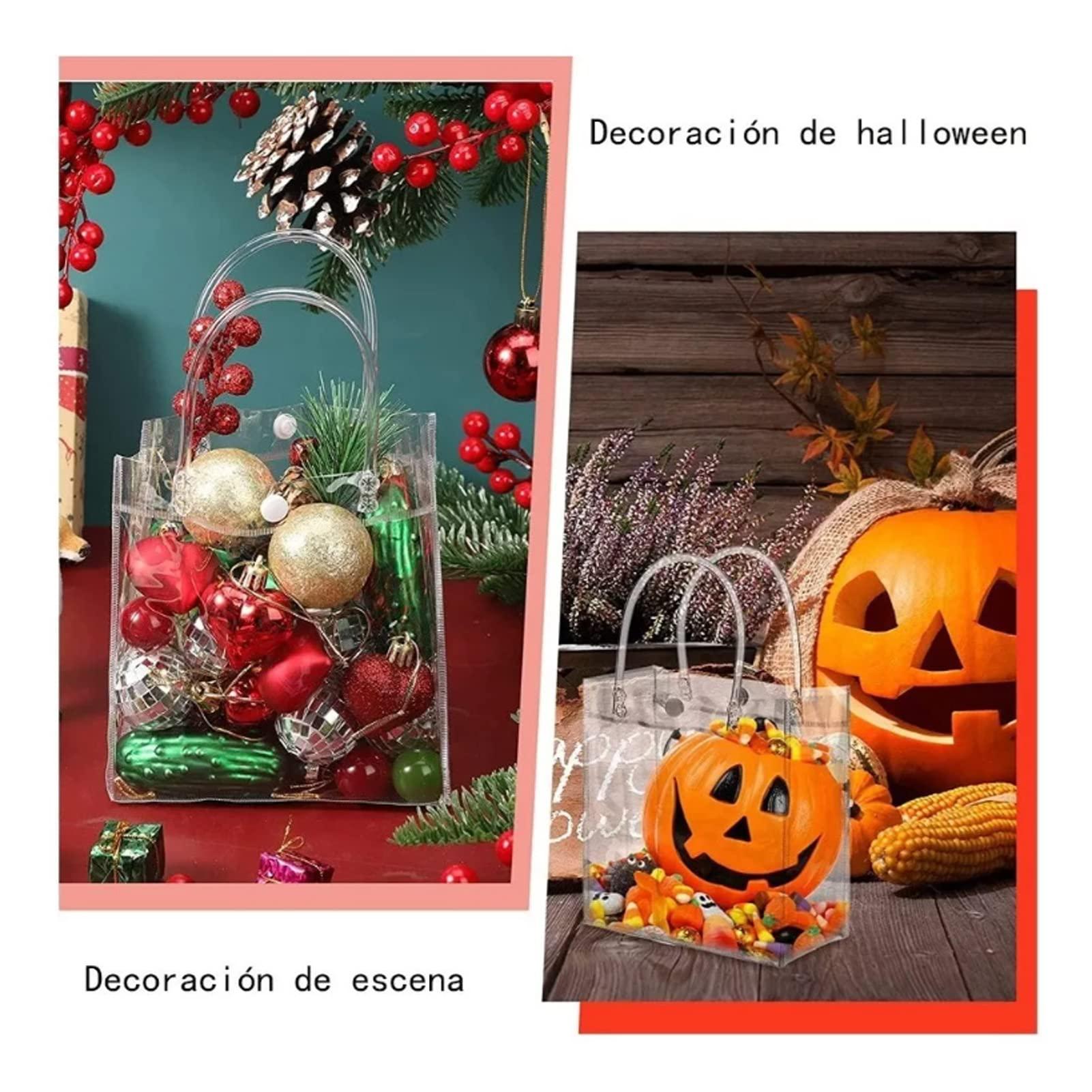 Dpofirs 30 Pack Clear Gift Bags with Handle, Reusable Plastic Bags Small Gift Wrap Tote Bags Clear Bags for Gifts Wedding Party Favors, Transparent Gift Wrap Bag