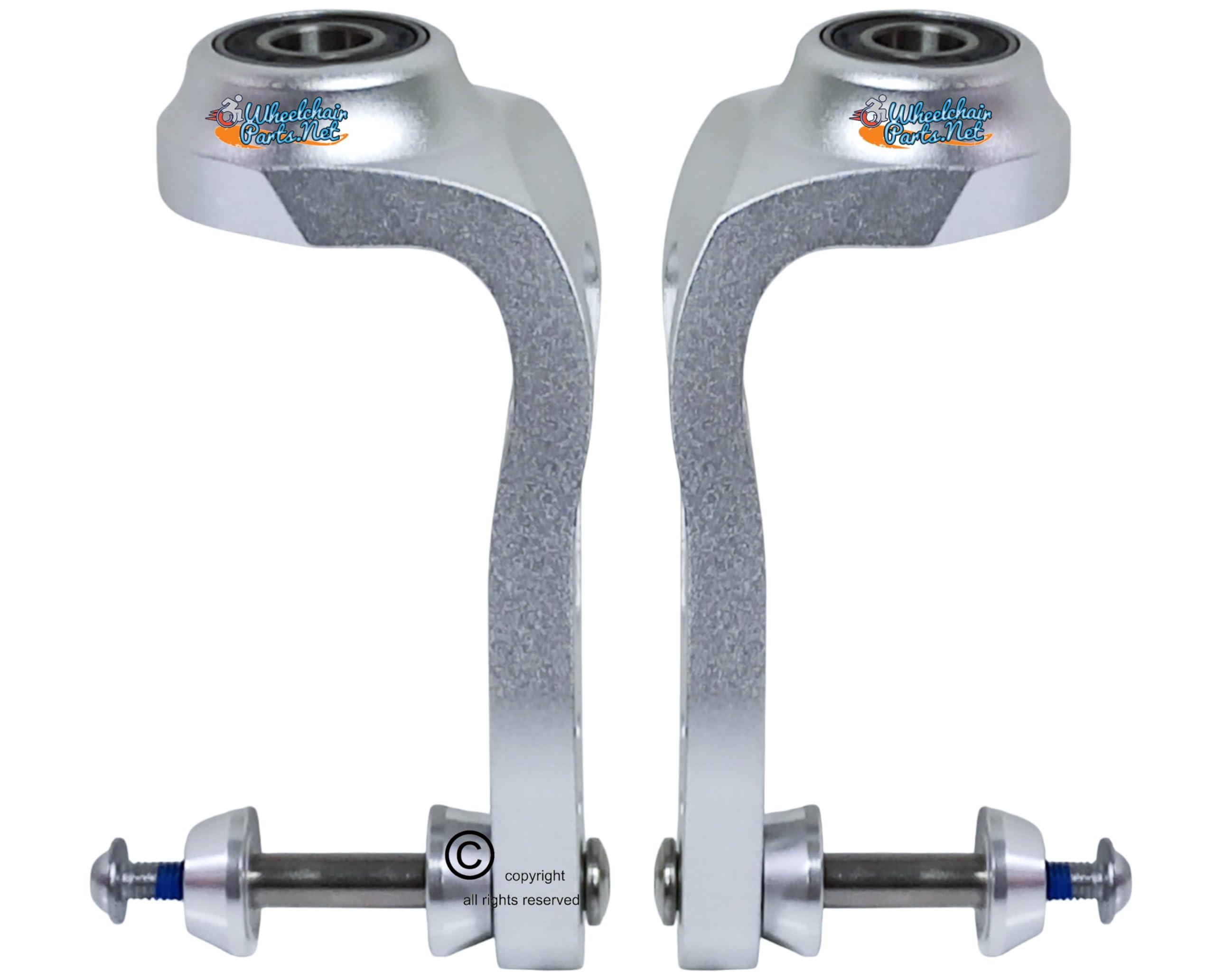 Wheelchairparts.net 6\" Single Sided Aluminum Caster Fork. FITS 3\", 4\", 5\" and 6\" Wheelchair Wheels (Silver Color)