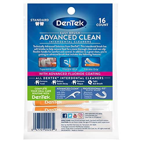 DenTek DenTek Easy Brush Interdental Cleaners, Mint, 16 Count | 10 Pack