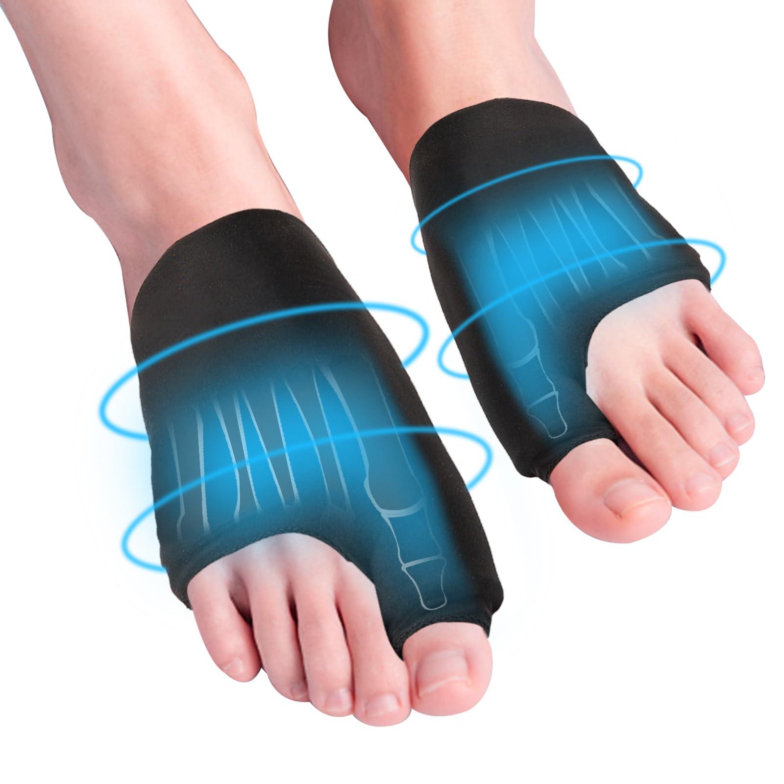 Yxmeiguo Foot Ice Packs Wrap Big Toe for Bunion Relief Gout Pain Relief, Reusable Cold & Heat Therapy Gel Foot Ice Pack Compress for Arthritic Toes, Swelling, Fasciitis, Sport Injuries, Post-Surgery Recovery