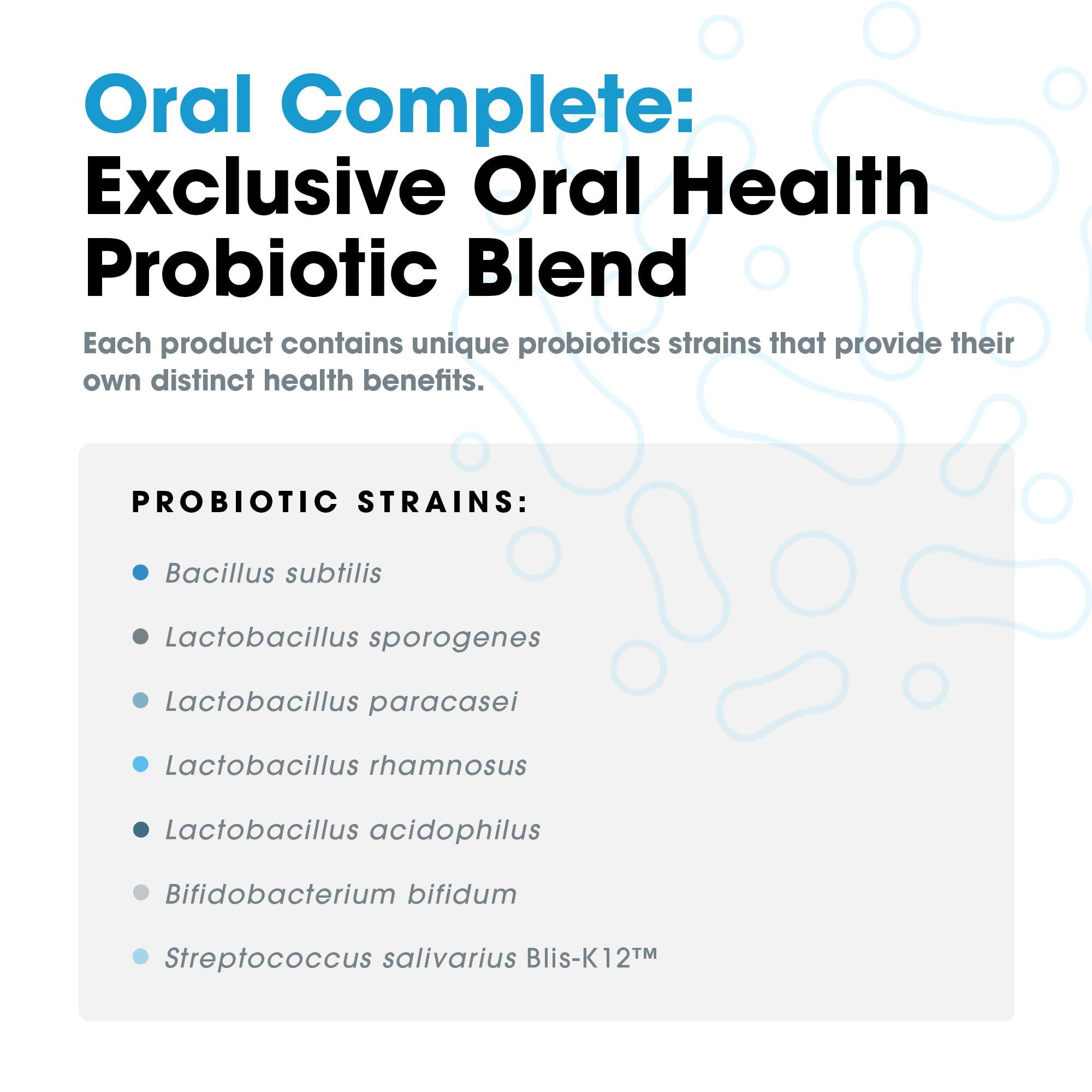 Instant Brands Oral Complete 11-in-1 Dental Probiotics, Bad Breath Treatment Halitosis Tonsil Stone with Non-GMO with BLIS K12, Ashwagandha and Collagen, 120 Capsules