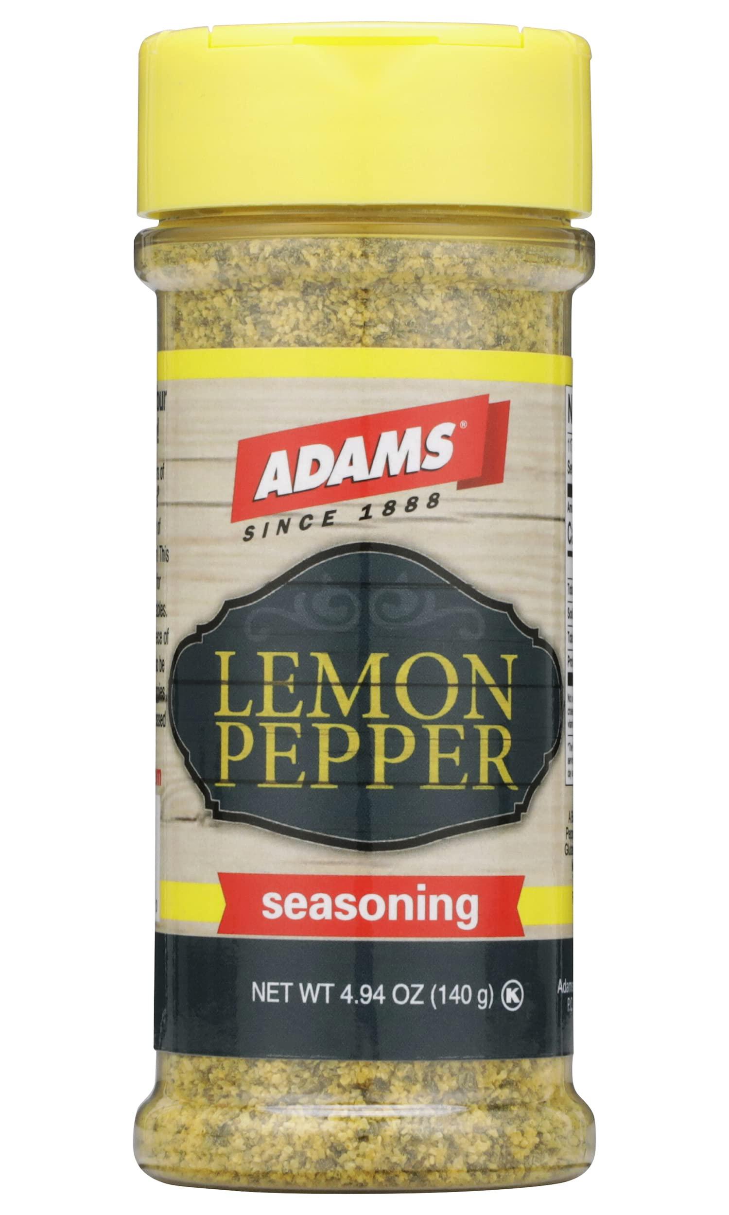 Adams Extract Adams Lemon Pepper Seasoning, 4.94 Ounce Bottle (Pack of 6)