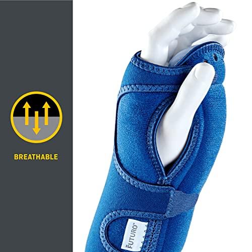 Futuro FUTURO Night Wrist Support, Left or Right, Adjustable, Helps Provide Nighttime Relief of Carpel Tunnel Symptoms, Made of Breathable Material, Easy-to-Use Sleeve Design, One Size Fits Most (48462ENR)