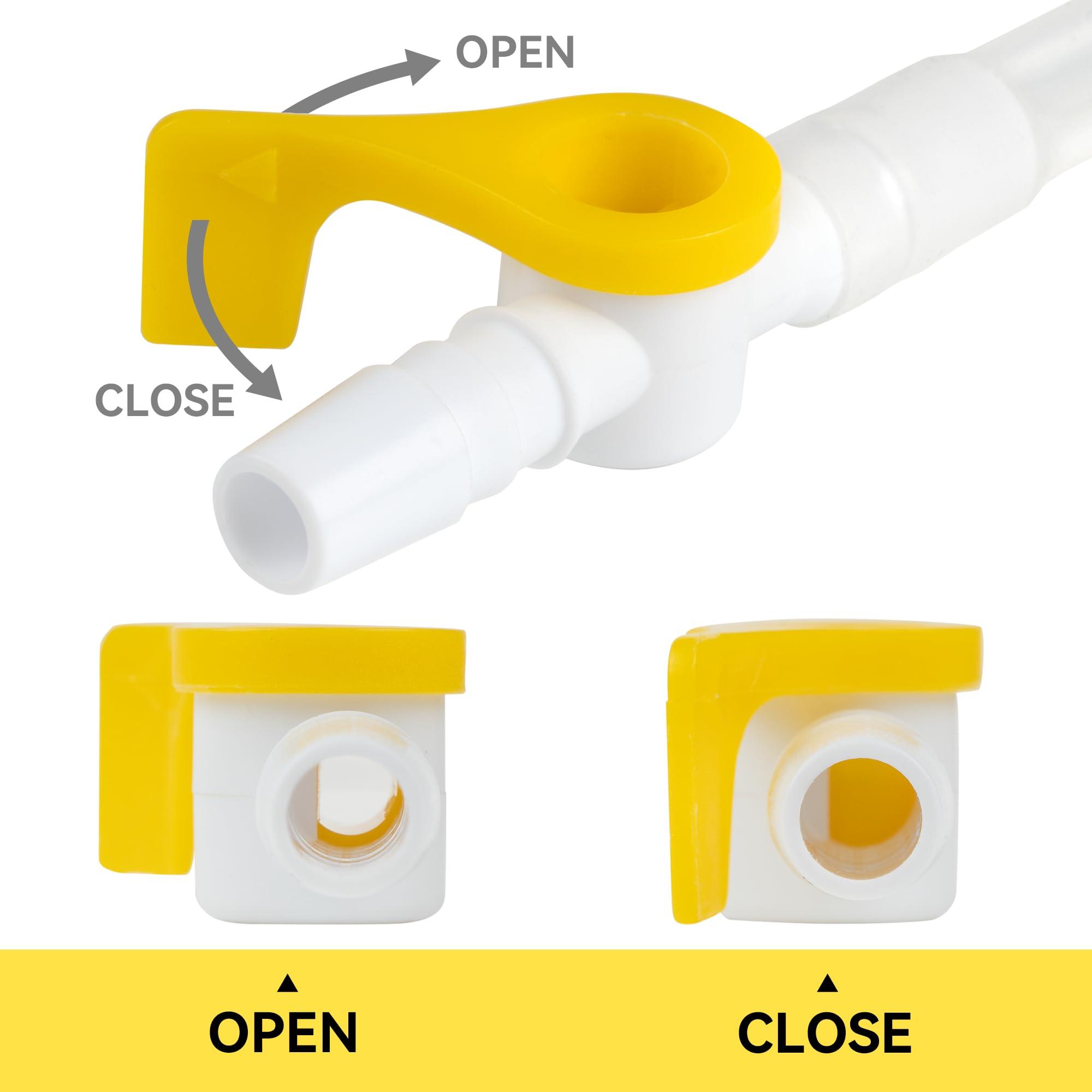 Ximter Ximter Comfort Flow Catheter Valves - Sterile, Easy to Use Lever Tap, Smooth Edges, and Tubing for Optimal Urine Drainage Comfort (5 Pack) - Essential Catheter Supplies