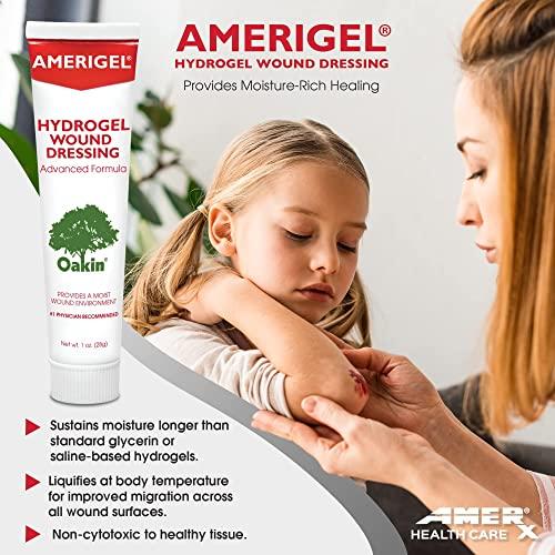 AMERIGEL AMERIGEL Total First Aid Bundle (1 oz. Hydrogel Wound Dressing, 7.1 oz. Saline Wound Wash, Bordered Gauze Dressing)