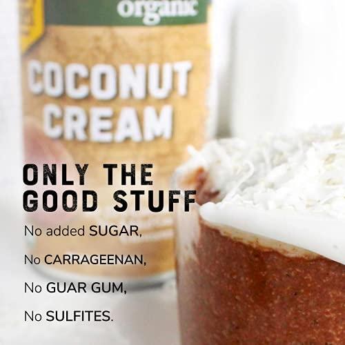 Nature\'s Greatest Foods Organic Coconut Cream by Natures Greatest Foods - 13.5 Oz - No Guar Gum, No Preservatives Gluten Free, Vegan and Kosher - 20-22% Coconut Milk Fat, Unsweetened (Pack of 12)