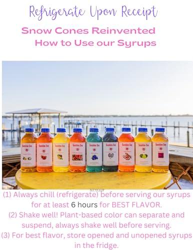 Sunshine Sno Sunshine Sno Dye Free Snow Cone Syrup, Watermelon, 16oz, Made with organic ingredients