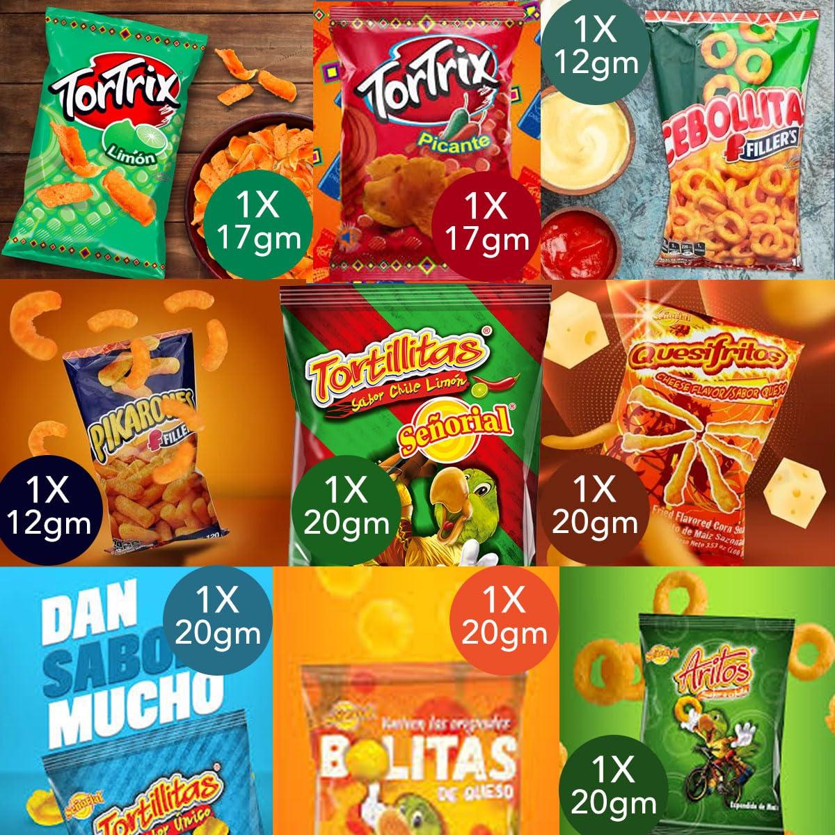 Charloo Charloo International Snack Box + Free Surprise Gift! - Guatemala Snacks from Around the World Box - Foreign Snack Box - Exotic Snacks - Weird Snacks - International Snacks Unique Chips Vending Machine, Small 19 Pcs