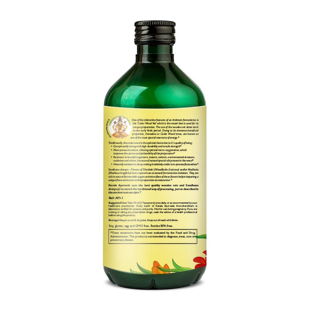 Kerala Ayurveda Kerala Ayurveda Amrutharishtam - Ayurvedic Liquid Supplement to Balance Tridoshas, Support Normal Digestion, Metabolism, and Maintains Normal Body Temperature, 15.2 Fl Oz