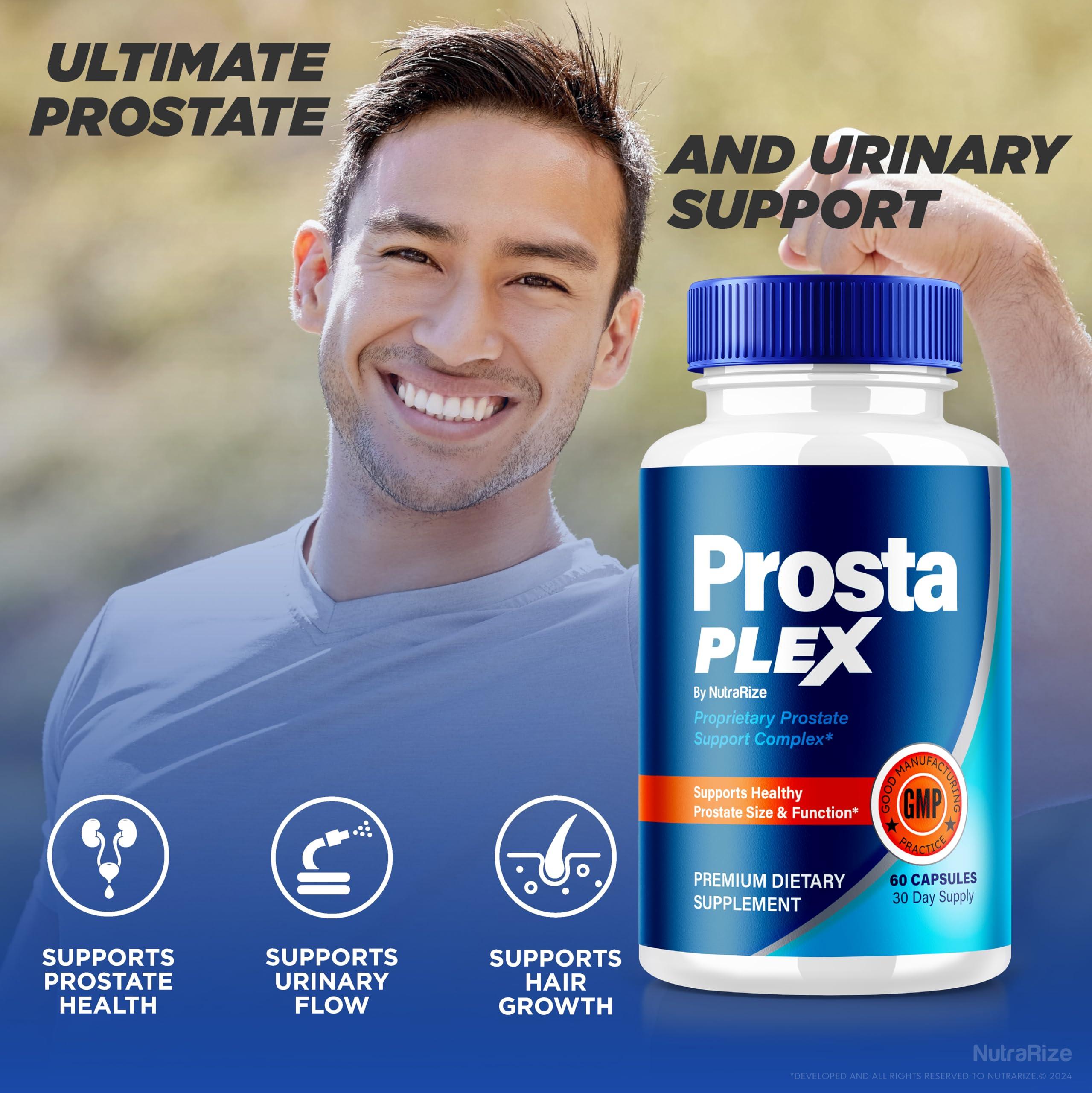 NutraRize NutraRize Prosta Plex, ProstaPlex All Natural Supplement to Support Prostate Heath, Official Formula to Regain Control & Support Overall Wellness, Prosta Plex Plus Reviews (60 Capsules)