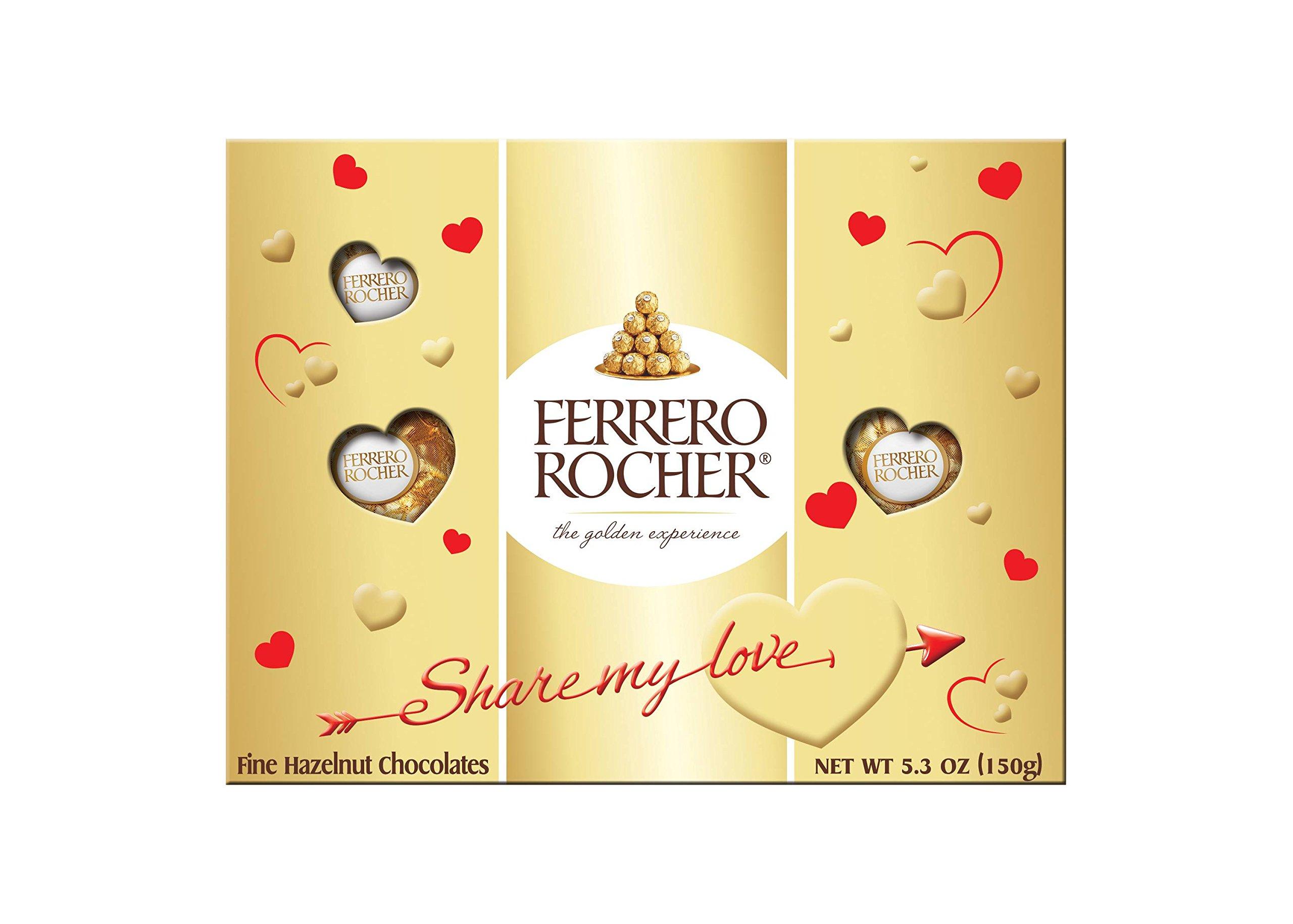 FERRRERO Ferrero Rocher Premium Gourmet Milk Chocolate Hazelnut, Individually Wrapped Candy for Gifting, 5.3 oz, 12 Count