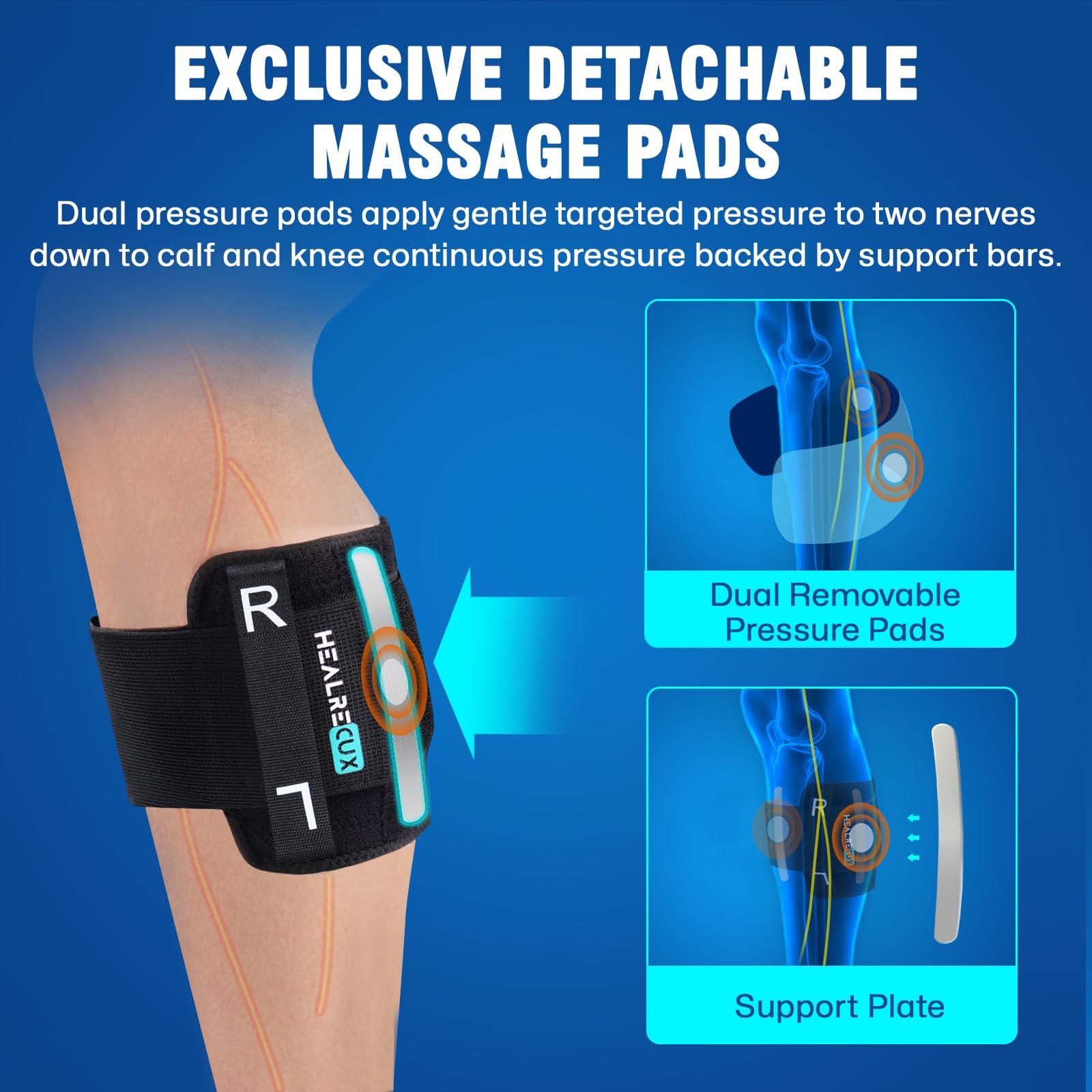 Healrecux Healrecux Sciatica Pain Relief Devices Brace, Sciatica Nerve Leg Brace for Sciatic Pain Relief, Sciatica Knee Braces with Dual Pressure Pads Targeted Compression for Sciatica Relief