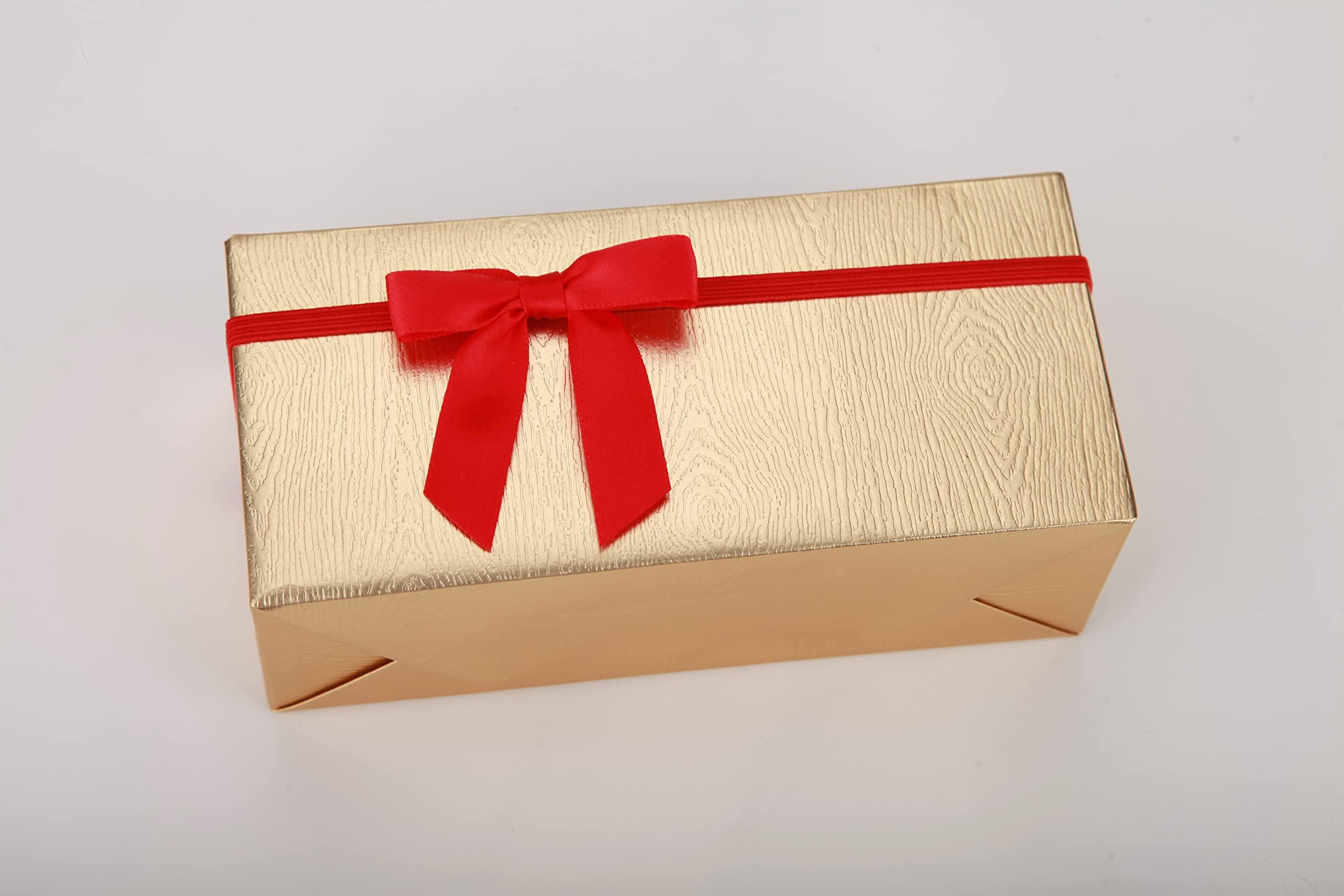 Meseey Meseey 50pcs 3 Inch Stretch Elastic Loops with Pre-Tied Red Ribbon Bows for Gift Wrapping,Baby Showers, Weddings, Christmas Boxes (3\", Red)