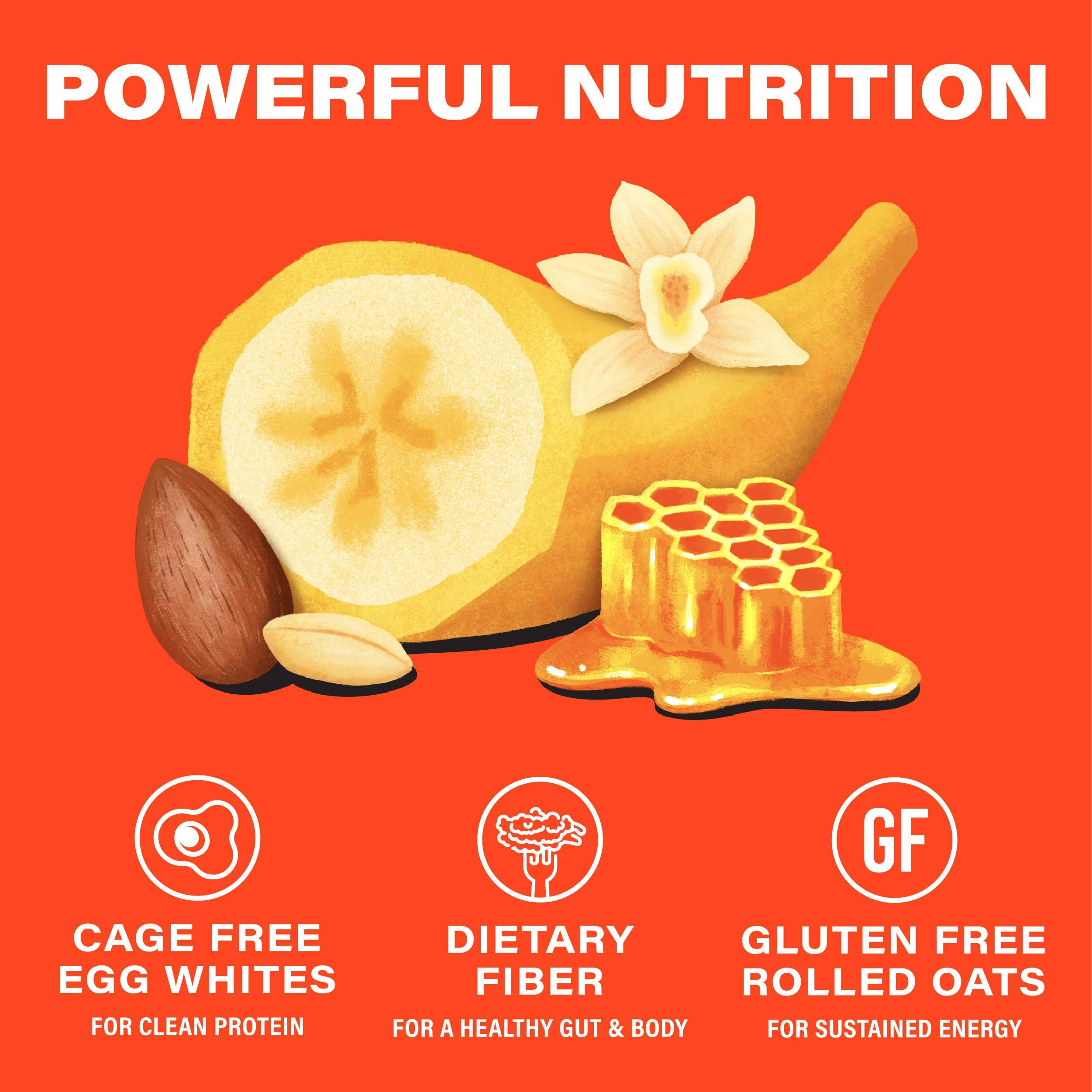 Over Easy Over Easy Soft and Chewy Granola Breakfast Bars - Granola and Protein Bars - Energy Snack Bars - Clean, Gluten Free, Dairy Free, Soy Free and Kosher (Banana Nut, 12 Count)