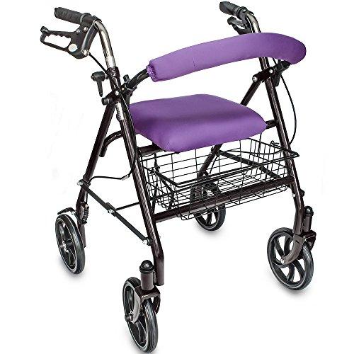 Top Glides Top Glides "Playful Purple" Universal Rollator Walker Seat and Backrest Covers (Purple)