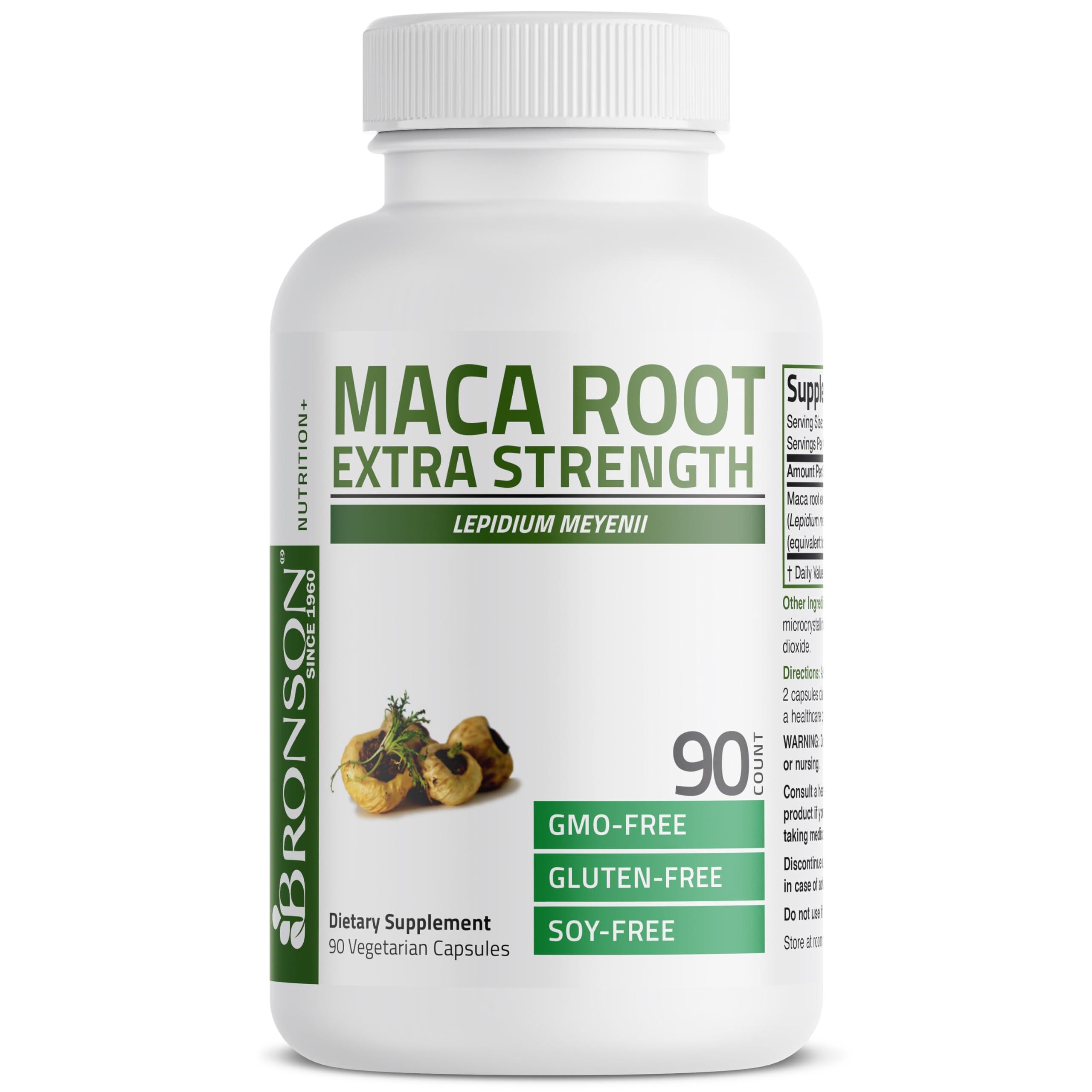 Bronson Bronson Maca Root Extra Lepidium Meyenii, Non-GMO, 90 Vegetarian Capsules