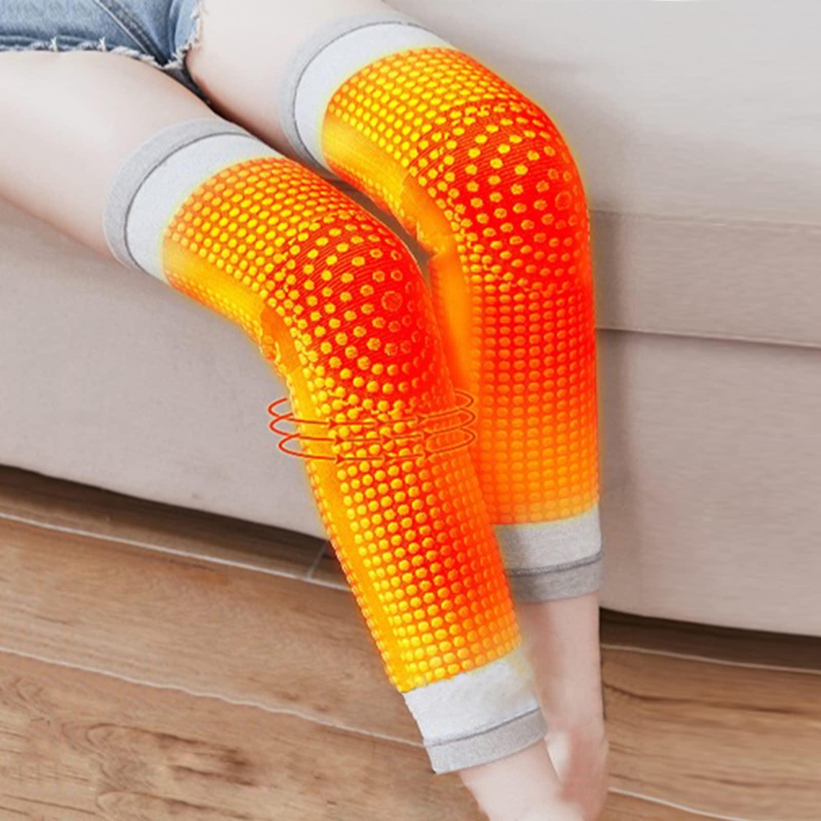 LICSPA LICSPA Self Heating Support Knee Pads Tourmaline Knee Brace Warm for Arthritis Joint Pain Relief Injury Recovery Knee Massager,2pcs (Color : B-One-Sided Heating, Size : Medium)