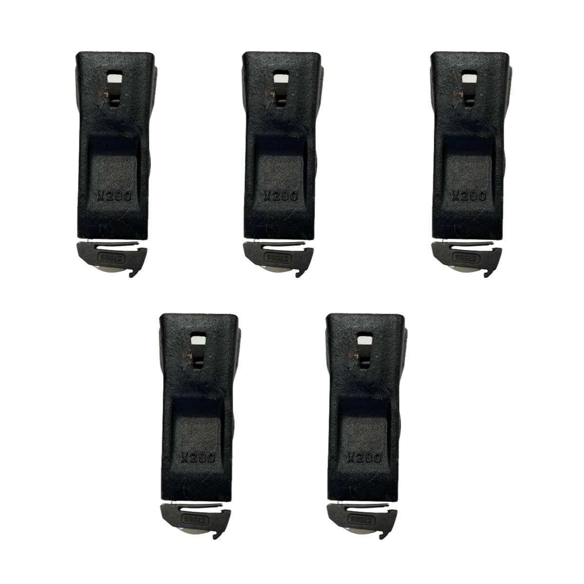 MOTTROL 5 Set X290 Bucket Teeth Tooth,with K290s Steel Locks FITS FOR X290 Style BUCKET TEETH