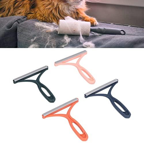 Cyrank Portable Lint Remover,4Pcs Carpet Rake Clothes Fuzz Shaver,Manual Reusable Lint Roller Double Sided Pet Hairball Fluff Removing Shaver