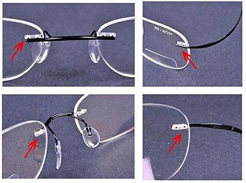Dhoptical (1000pcs) Rimless Glasses U-Clip Different Size Rimless Glasses Accessories for Glasses Shop by Dhoptical (1.5 0.8 7.0 with Hole)