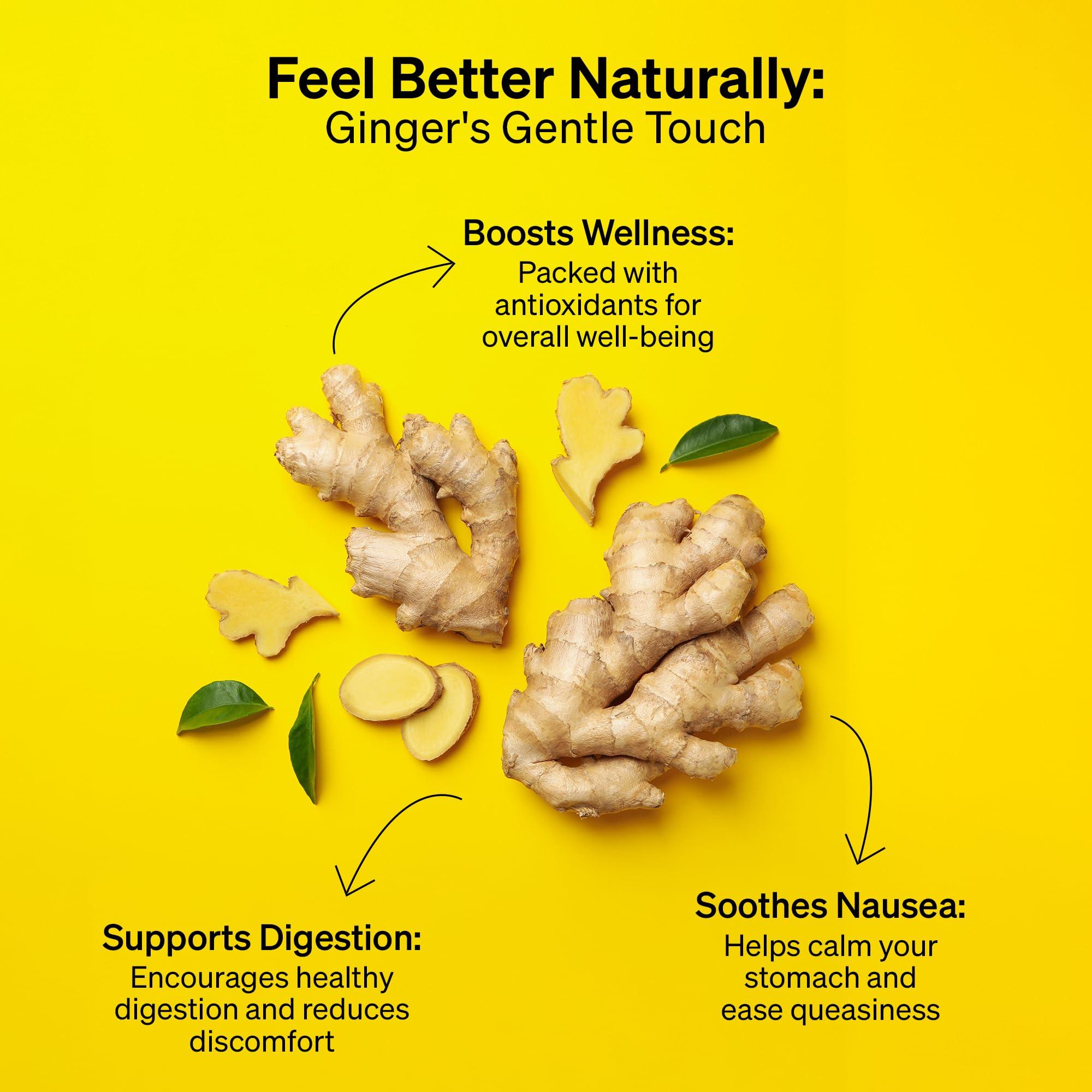 Love Noobs Lemon Ginger Candy for Nausea Pregnancy by LoveNoobs, Anti Nausea Pregnancy, Lemon Ginger Chews for Nausea, Anti Nausea Candy for Morning Sickness, Ginger Drops for Motion Sickness, Sugar-Free, B6