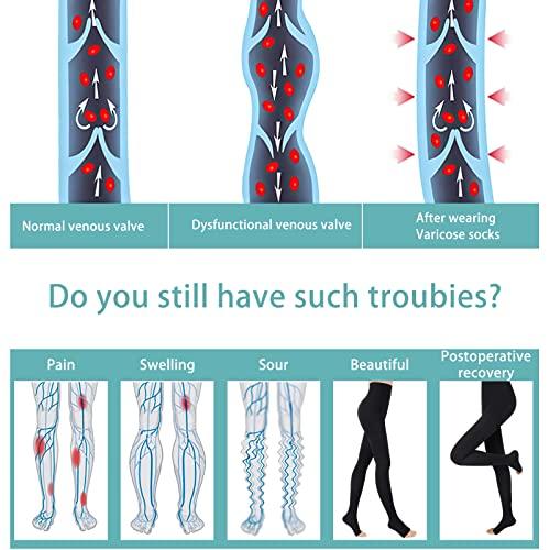 Athbavib Medical Compression Pantyhose for Women & Men, 20-30mmHg Compression Stockings