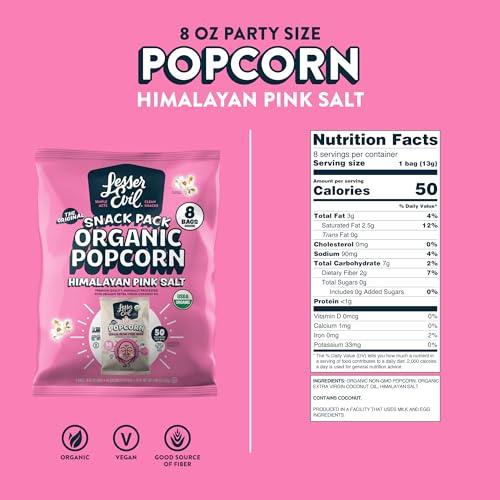 Lesserevil Lesser Evil - Buddha Bowl Organic Popcorn Himalayan Pink - 0.46 Ounce (Pack of 8)