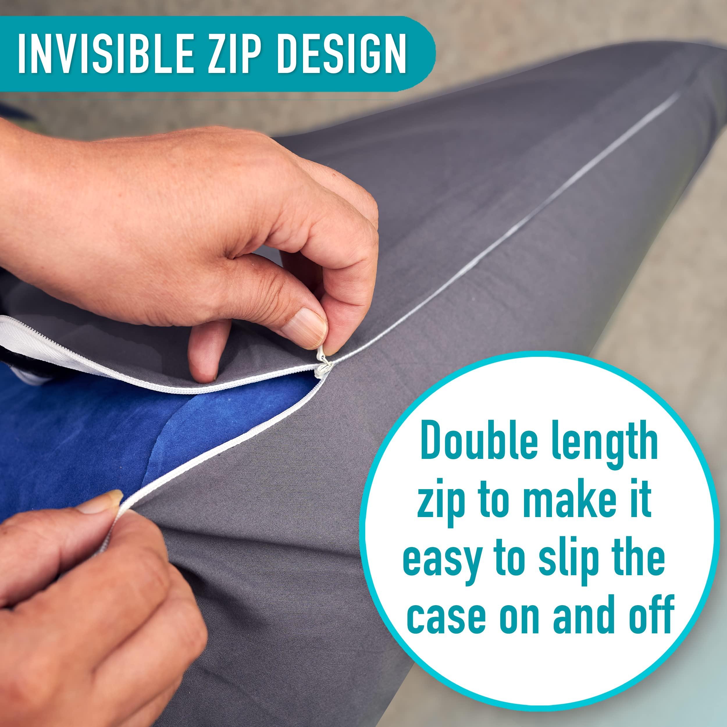 Circa Air Circa Air Inflatable Wedge Pillow for Travel - Plus Pillow Case. Sleep Better with Incline Pillow Wedges for Acid Reflux, GERD, Snoring. Travel Wedge Pillow for Leg Elevation, Knee and Back Support