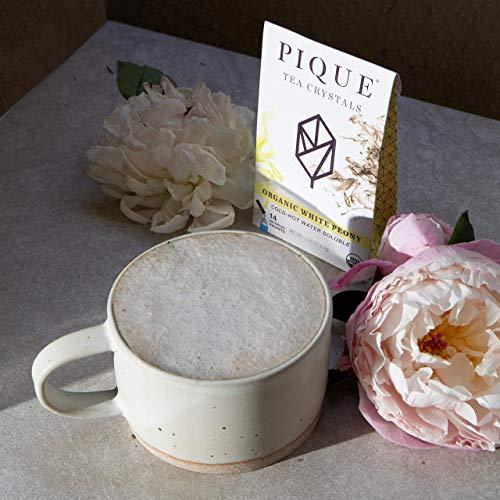 PIQUE Pique Organic White Peony Tea Crystals - Antioxidants for Radiant Skin, Immune Support, Fujian Chinese Caffeinated Tea - 14 Single Serve Sticks (Pack of 1)