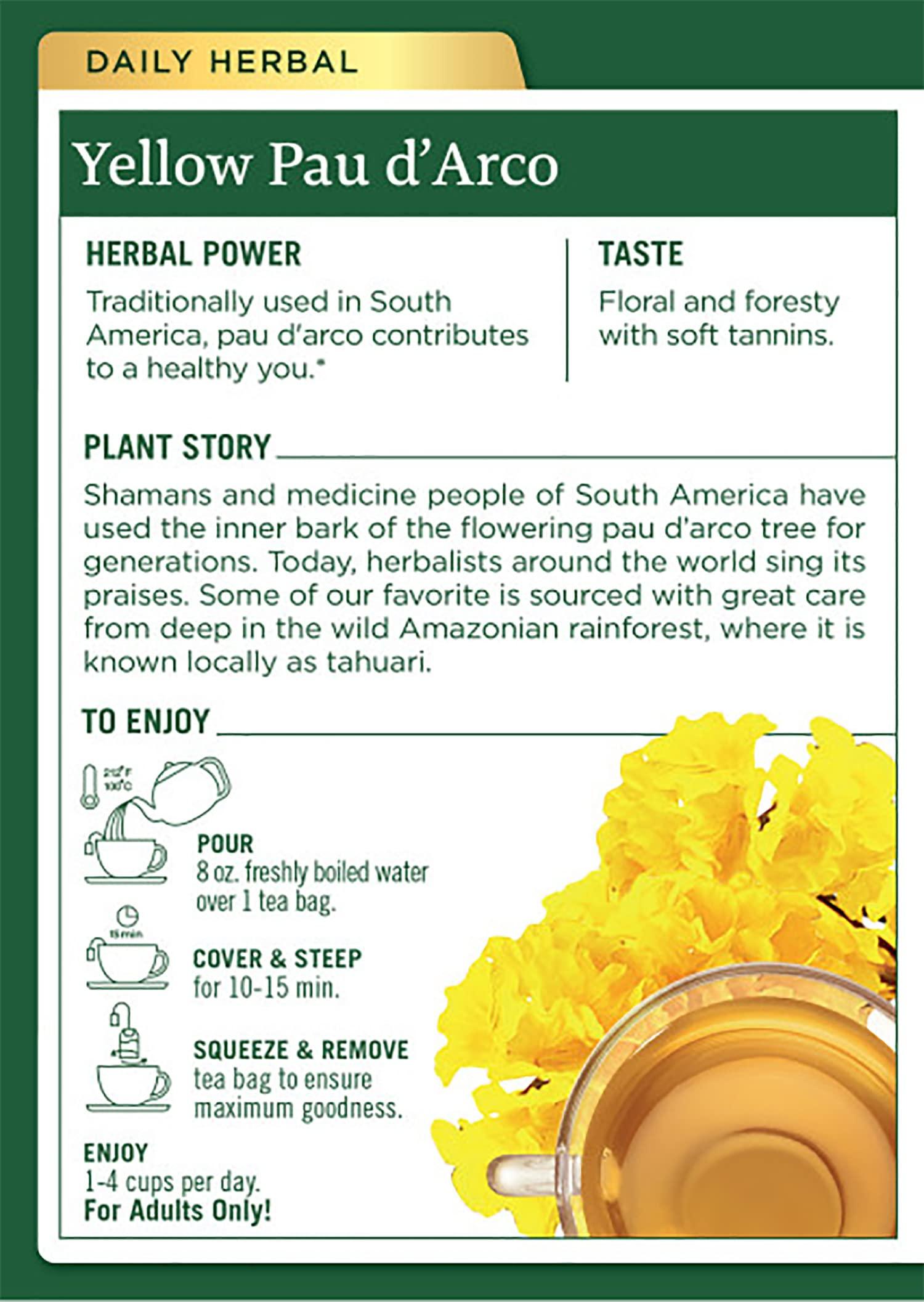 Traditional Medicinals Traditional Medicinals Yellow Pau DArco Tea, 16 Tea Bags