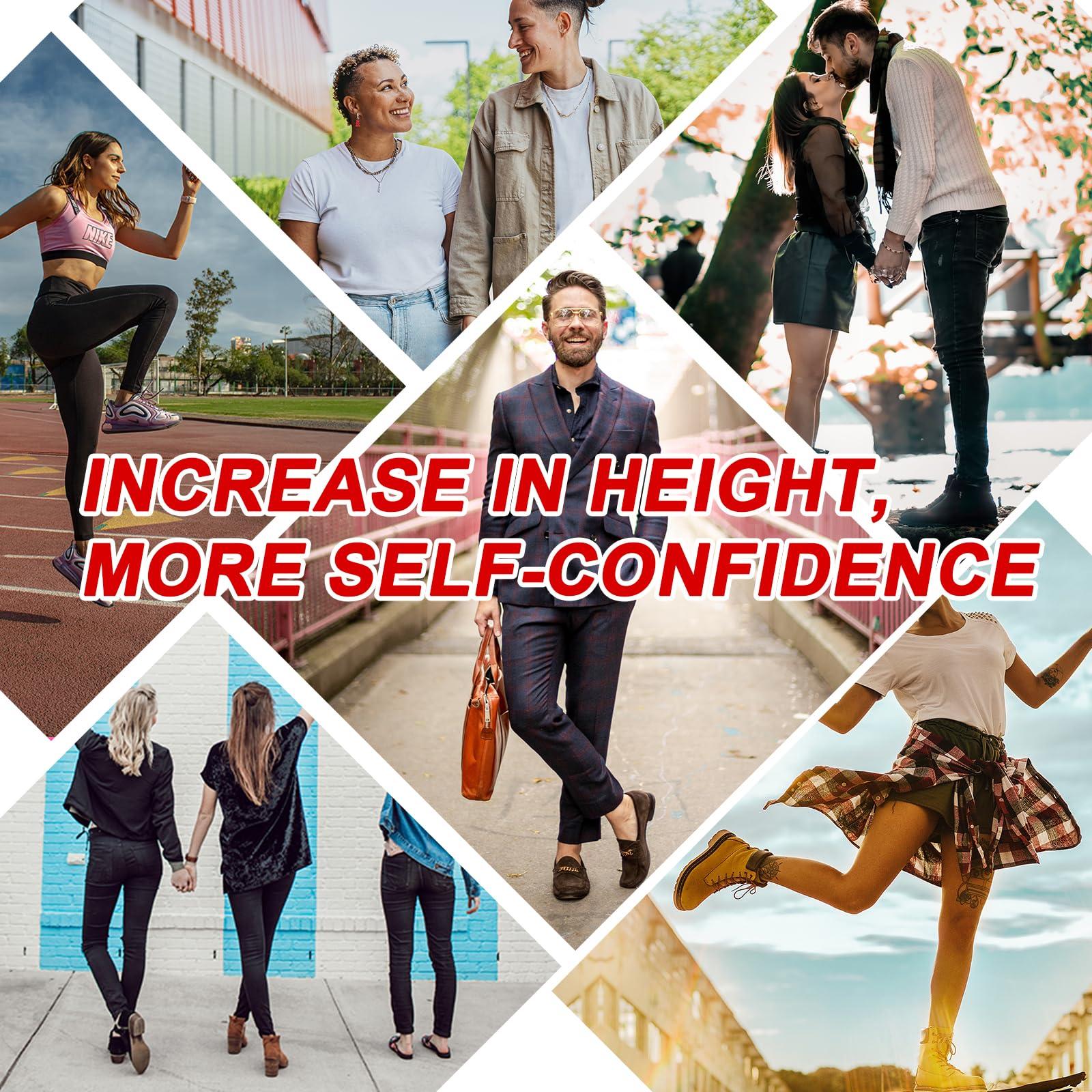 Ailaka Ailaka Height Increase Insoles for Men Women, Honeycomb Shock Absorbing Cushion Insoles, Replacement Full Length Sports Shoe Height Inserts Height Elevation