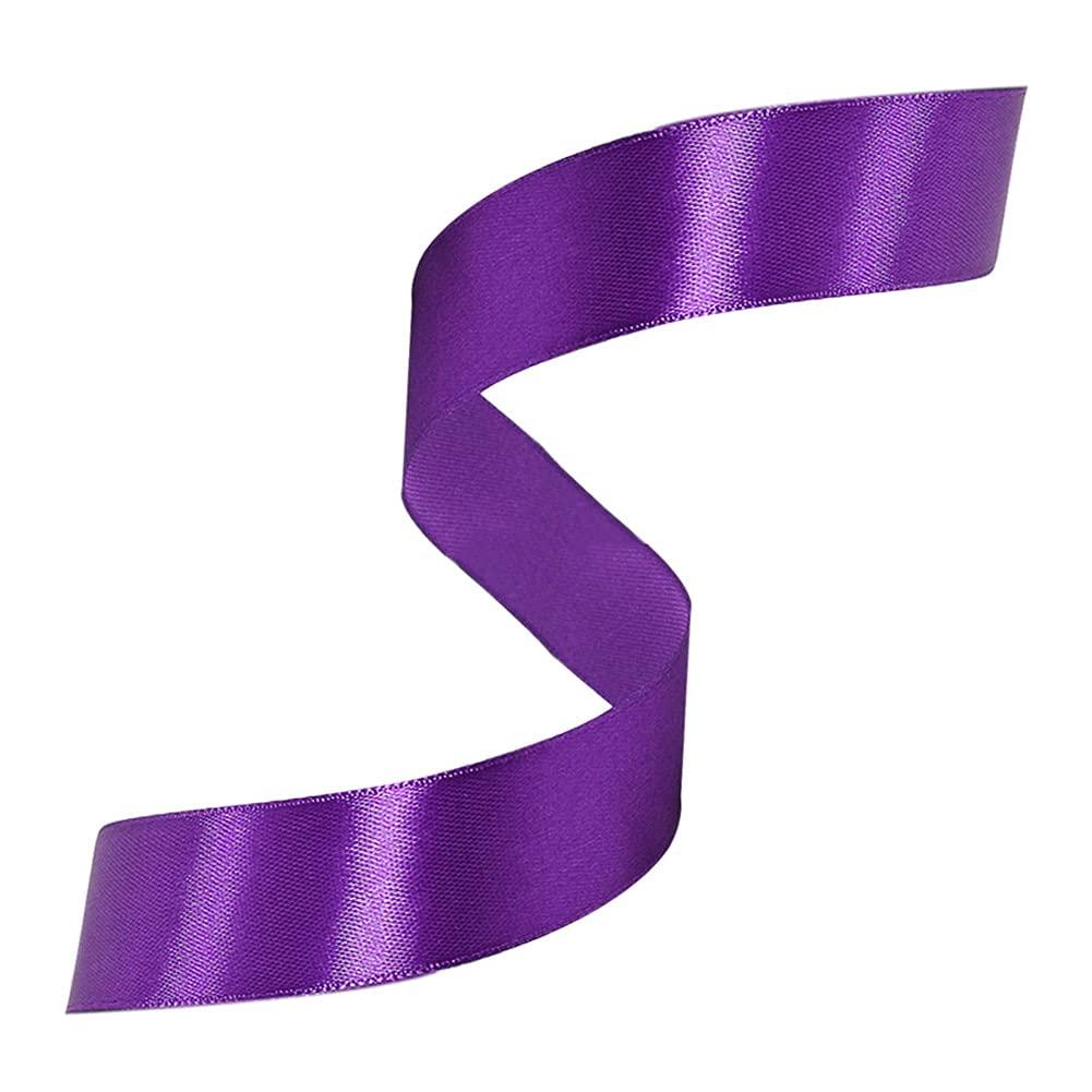 AHOMAME Purple Satin Ribbon 1 Inches x 25 Yards, Solid Color Fabric Ribbon for Gift Wrapping, Crafts, Hair Bows Making, Wreath, Wedding Party Decoration and Sewing Projects