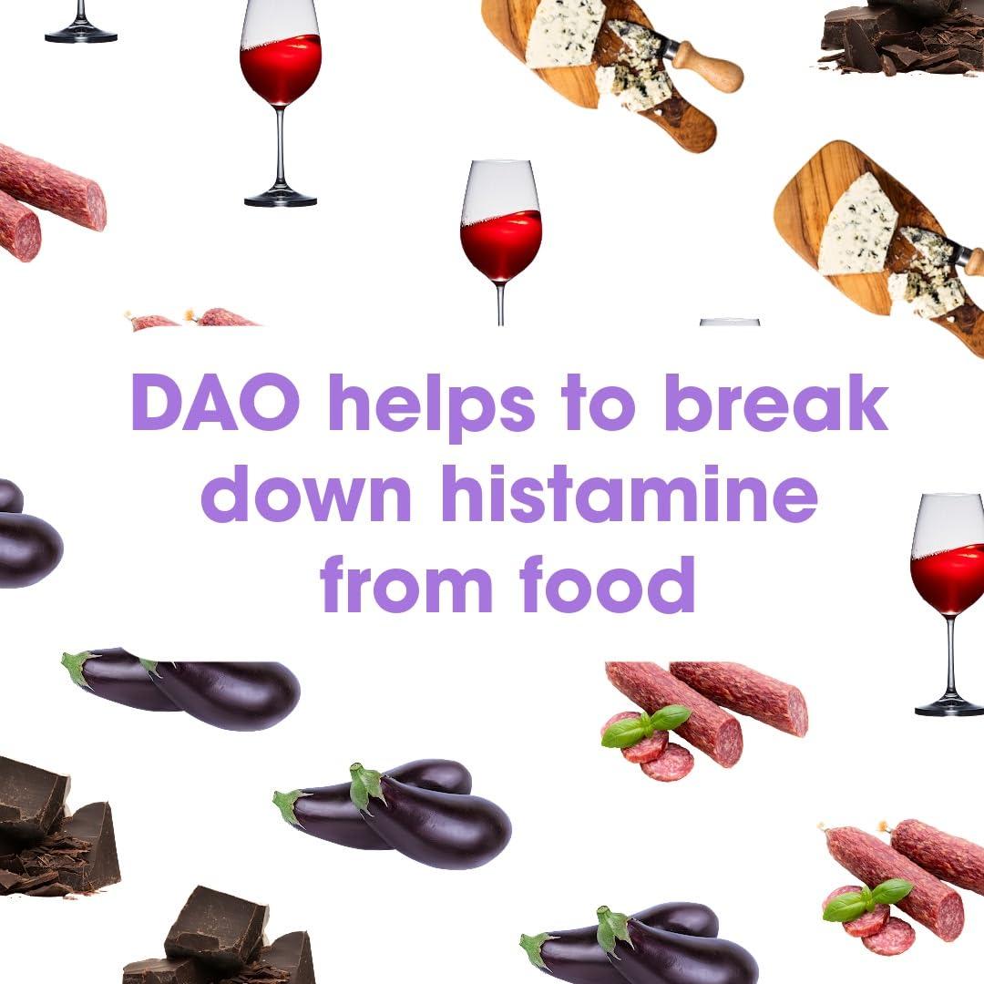 Intoleran Intoleran DAO Plus Digestive Enzymes - 50 Capsules | Supplement for Histamine Intolerance & DAO Deficiency | Healthy Histamine Levels | 30,000 HDU Diamine Oxidase (DAO) Enzyme | Vitamin C & Quercetin