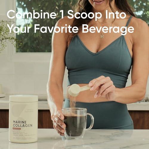 Sports Research Sports Research Marine Collagen Peptides, Dark Chocolate - Hydrolyzed 1&3 Collagen from Wild-Caught Fish - Pescatarian Non-GMO Gluten Free - 30 Servings