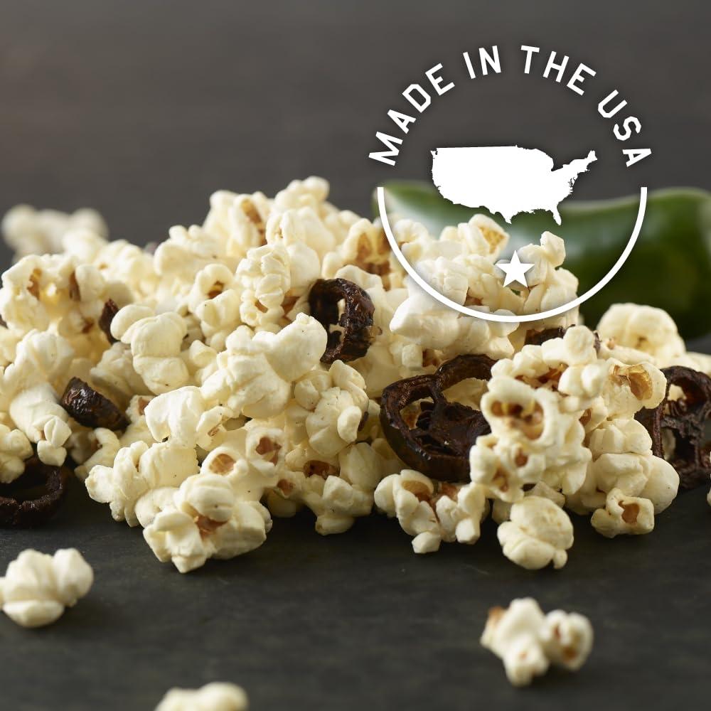 FIRE CORN Fire Corn Popcorn Pack of 6 Real Jalapeno Popcorn Gluten Free, Spicy, Non-GMO, Healthy Snacks Founded & Owned by Combat Veteran, Original Flavor, 3.8 oz Sharing Bags