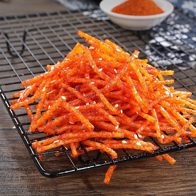 Zusemely Handmade Spicy Strips, Spicy Sticks 62G/Bag, La Tiao, Spicy Strip, Konjac,Casual Snacks Spicy Noodles Big Spicy Stick Spicy Vegetarian, Chinese snacks, Asian food snacks (Hot rod,1 bag)