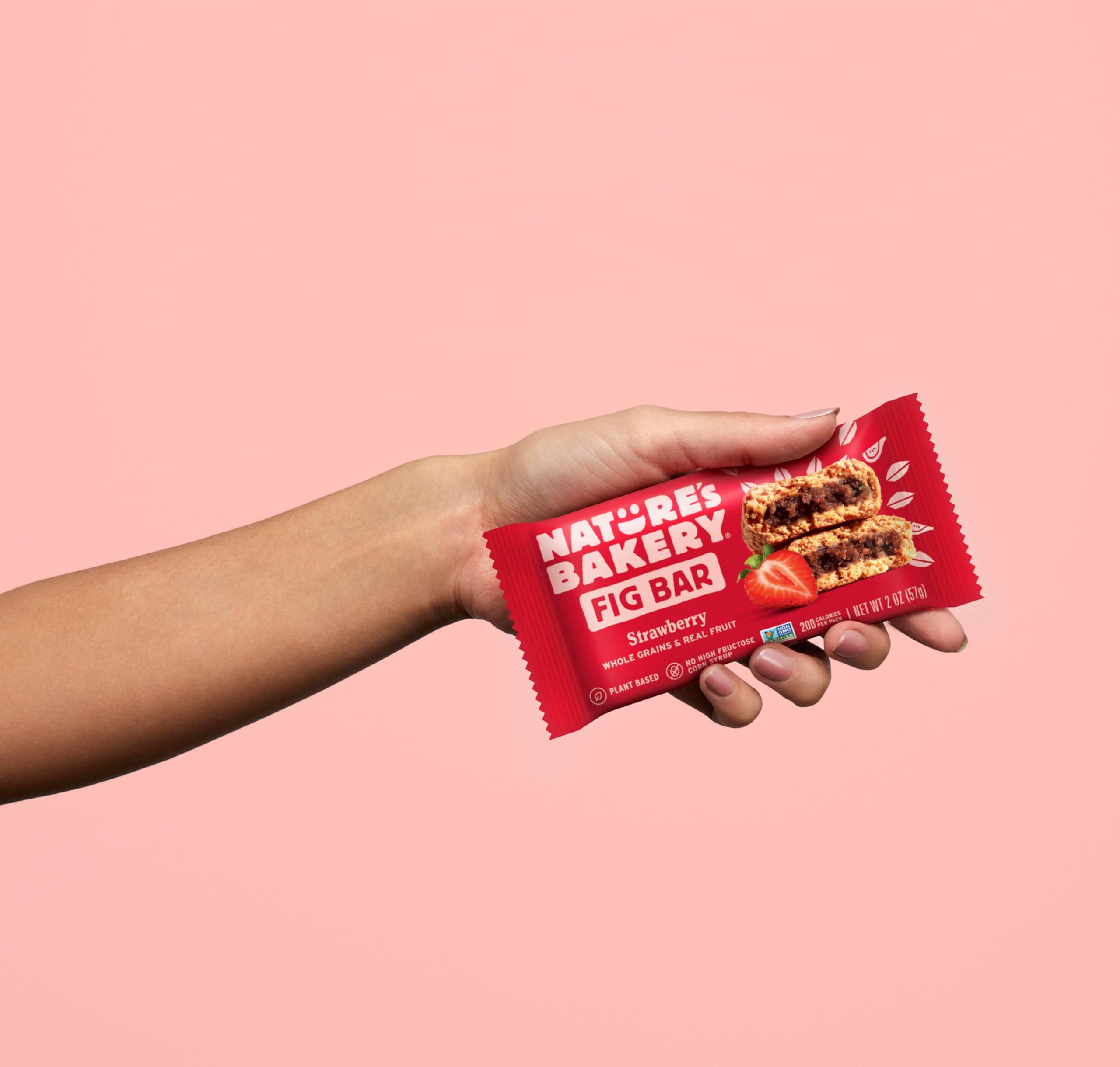 Nature's Bakery Nature’s Bakery Whole Wheat Fig Bars, Strawberry, Real Fruit, Vegan, Non-GMO, Snack bar, 6 boxes with 6 twin packs (36 twin packs)