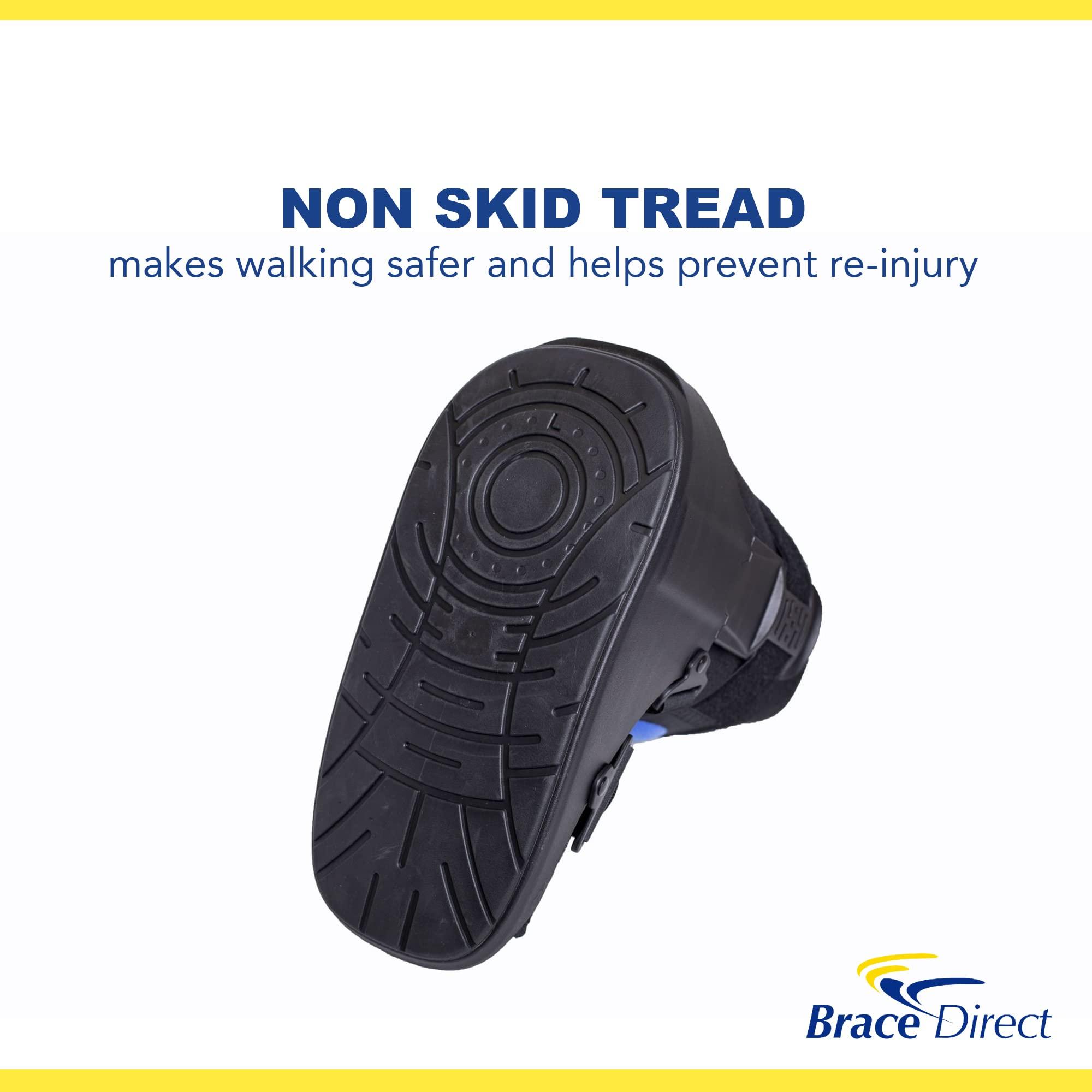 Brace Direct Brace Direct Short Air Walker Cam Fracture Boot - Low Profile For Soft Tissue Injuries, Ankle or Foot Fracture, Sprained Ankle, & Injury Protection and Stabilization Fracture Boot