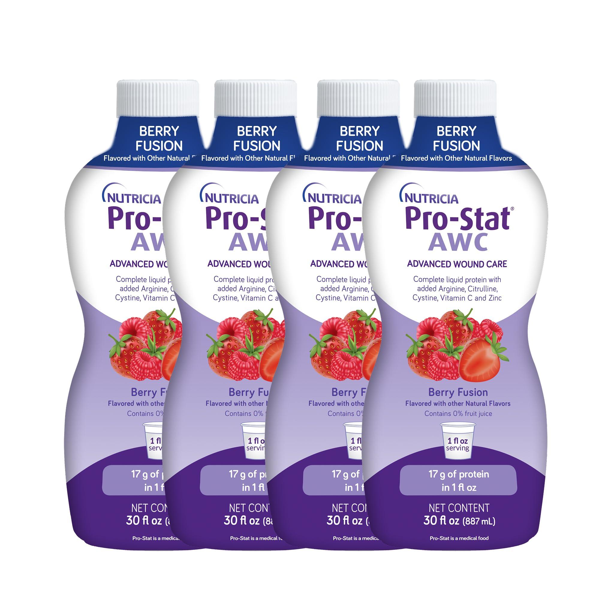 Pro-Stat Pro-Stat Advanced Wound Care (AWC), Concentrated Liquid Protein Medical Food - Berry Fusion Flavor, 30 Fl Oz bottle (Case of 4)