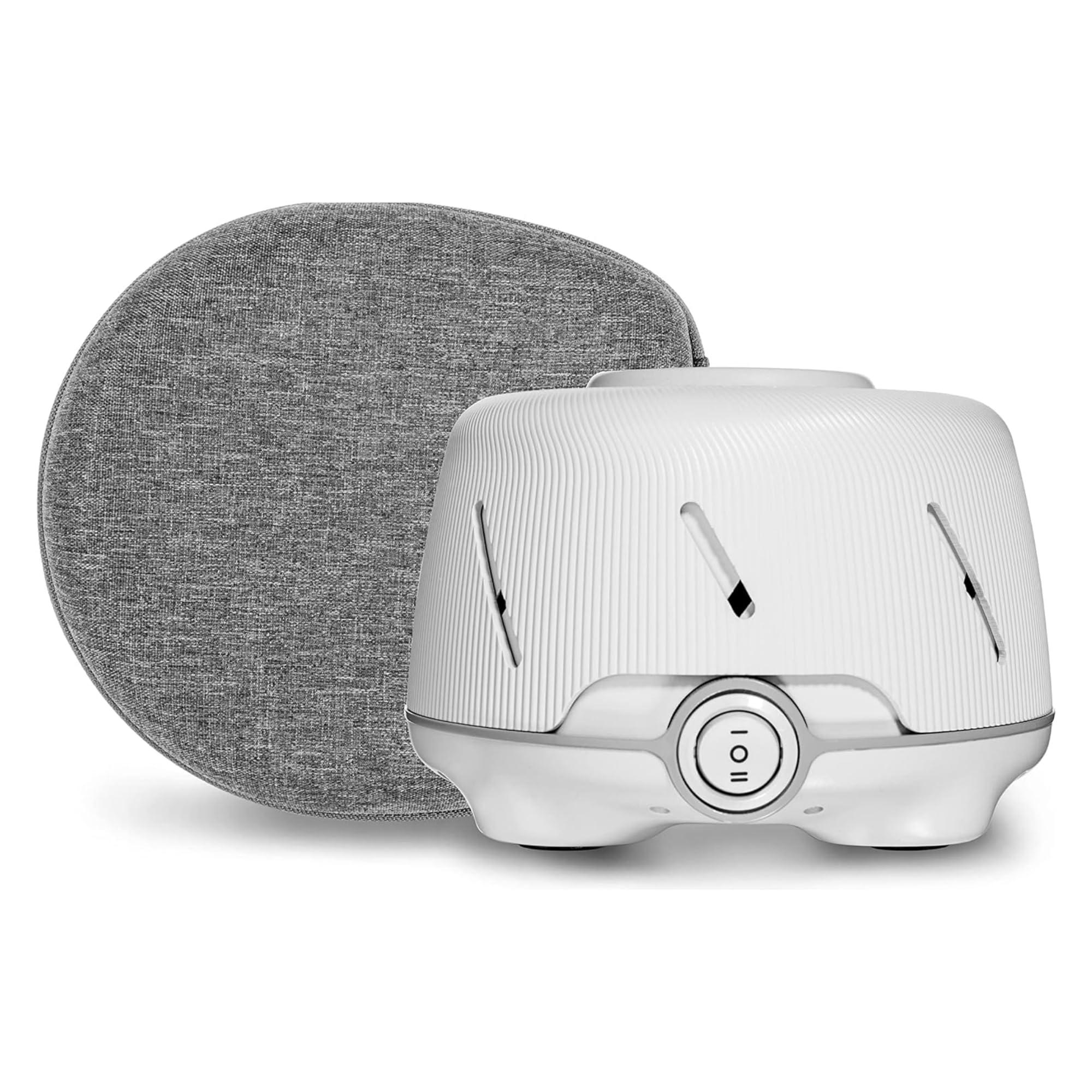 Marpac Yogasleep Dohm (White/Gray) & Travel Case (2 Piece Set) The Original White Noise Machine with Natural Sound from a Real Fan, Sleep Aid & Noise Cancelling For Adults & Baby, Office Privacy & Meditation